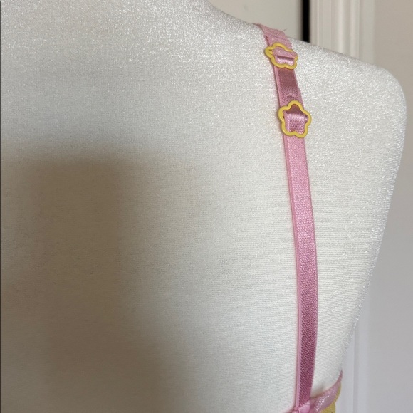 For Love & Lemons 💕 Camila slip dress size small pink and yellow corset dress - Picture 9 of 10